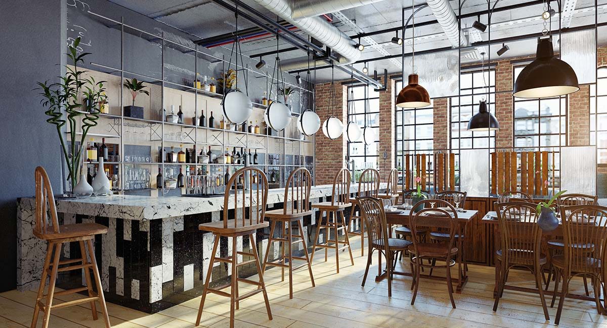 Interior of a restaurant, representing evaluating the physical space when buying an existing business.